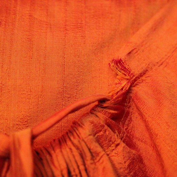 Jade Silk with Beaded Trim Drawstring Maxi Skirt - Picture 8 of 8